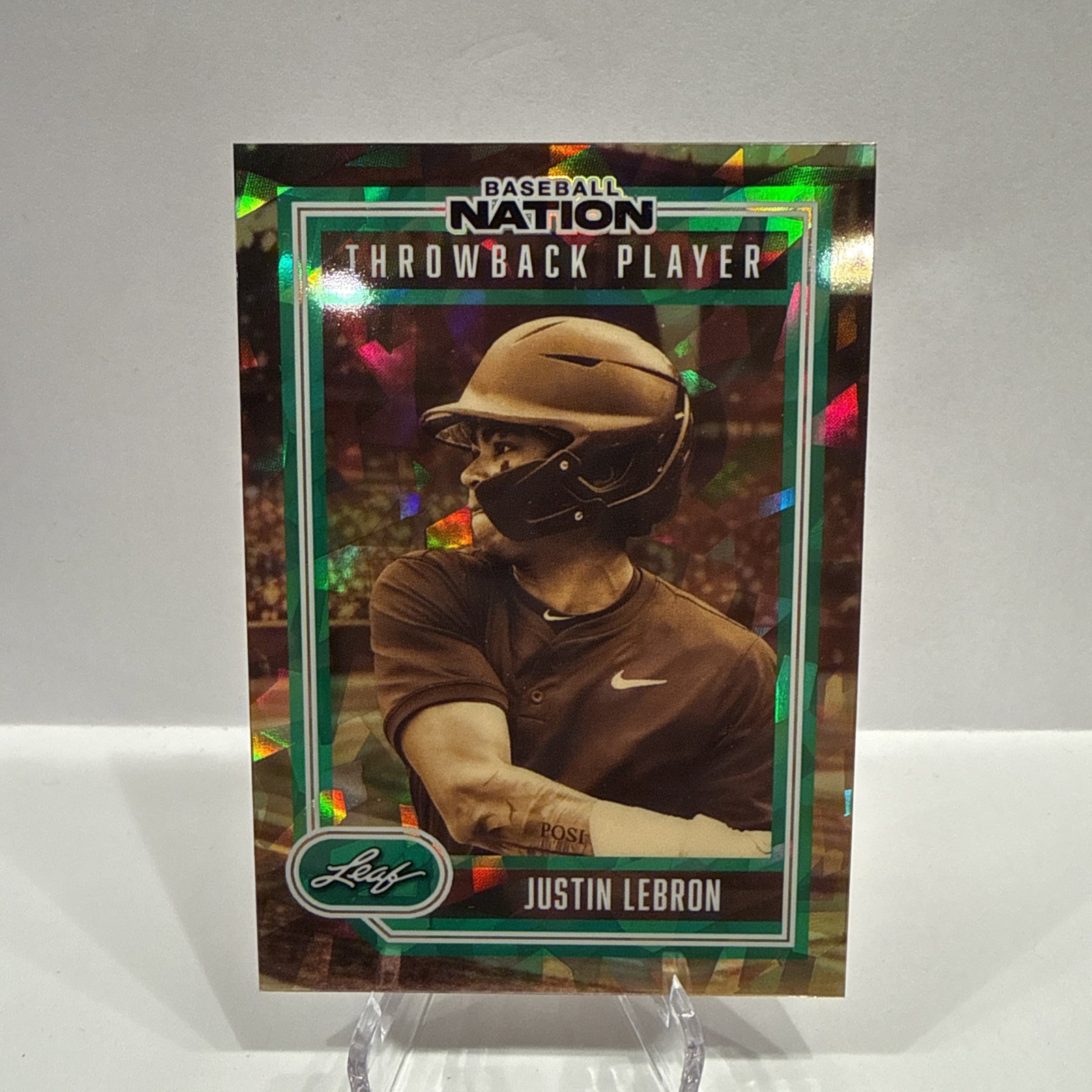 Leaf 2026 Baseball Nation Throwback Player Justin LeBron #TB-18 #23/25