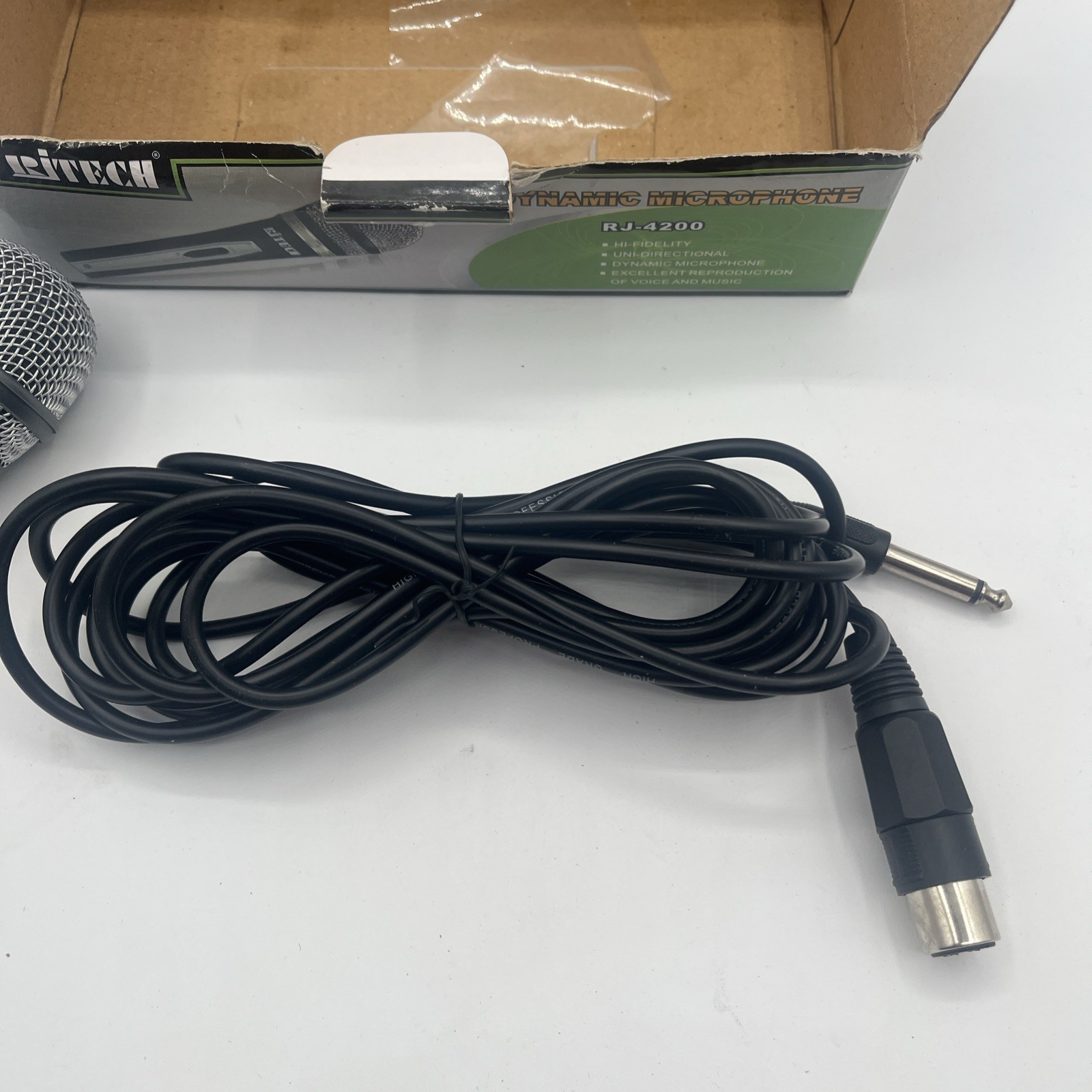 Ritech Dynamic Mircrophone Gray Hi-Fidelity Uni-Directional RJ-4200