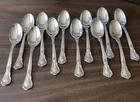 GORHAM Sterling Silver Teaspoon Chantilly 1950, Lot of 12, monogrammed CS