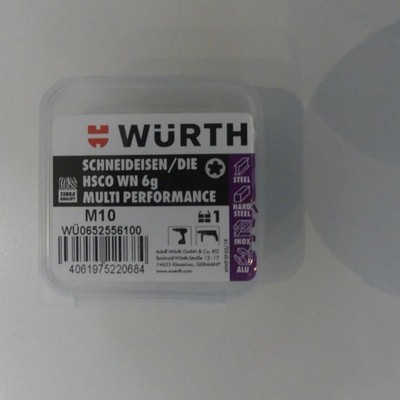 Schneideisen für metrische ISO-Regelgewinde HSCo Multi Performance M10
