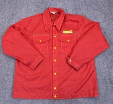 Vintage New Holland Swingster Red Windbreaker Jacket XL USA Made Tractor Farmer