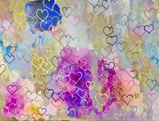 Vivian Ferne Wallpaper Peel & Stick Heart Flutter 7'x7' NEW in Box Half Price!
