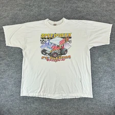 VINTAGE Racing Shirt Mens XXXL Petaluma Speedway Winged Sprint Car 1997 90s Y2K
