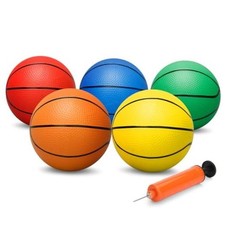6" Mini Basketball for Kids  Adults, Indoor Basketball for Over Multicolored