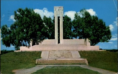 Goliad TX Fannin Monument Historic Site vintage postcard c619