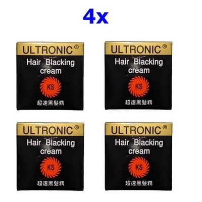 4x Natürliche Ultronic Haarcreme dunkles Schwarz Grau Restoria Creme Männer Frau