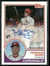 2018 Topps 1983 Topps #83A-HB Harrison Bader ROOKIE RC AUTO