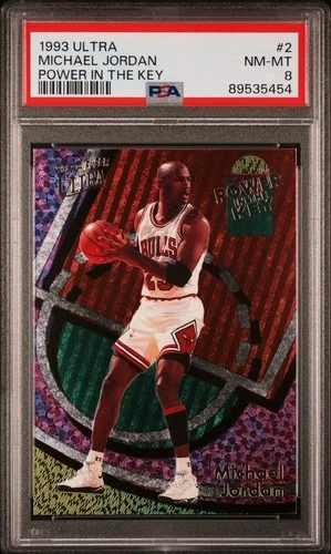 1993 Ultra Power In The Key Michael Jordan #2 PSA 8 NM-MT