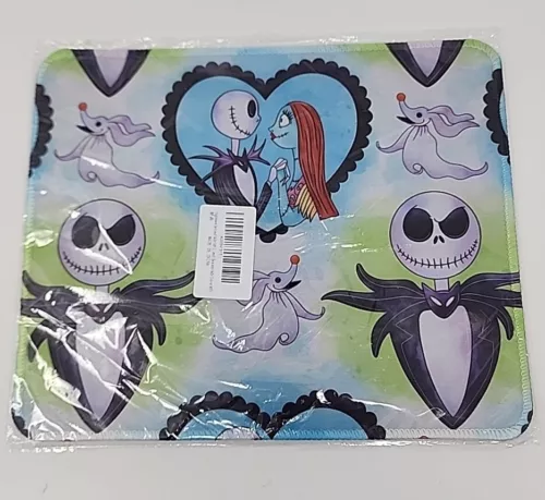 JACK & SALLY NIGHTMARE BEFORE CHRISTMAS CUSTOM PC MOUSEPAD DESK MAT 10”.