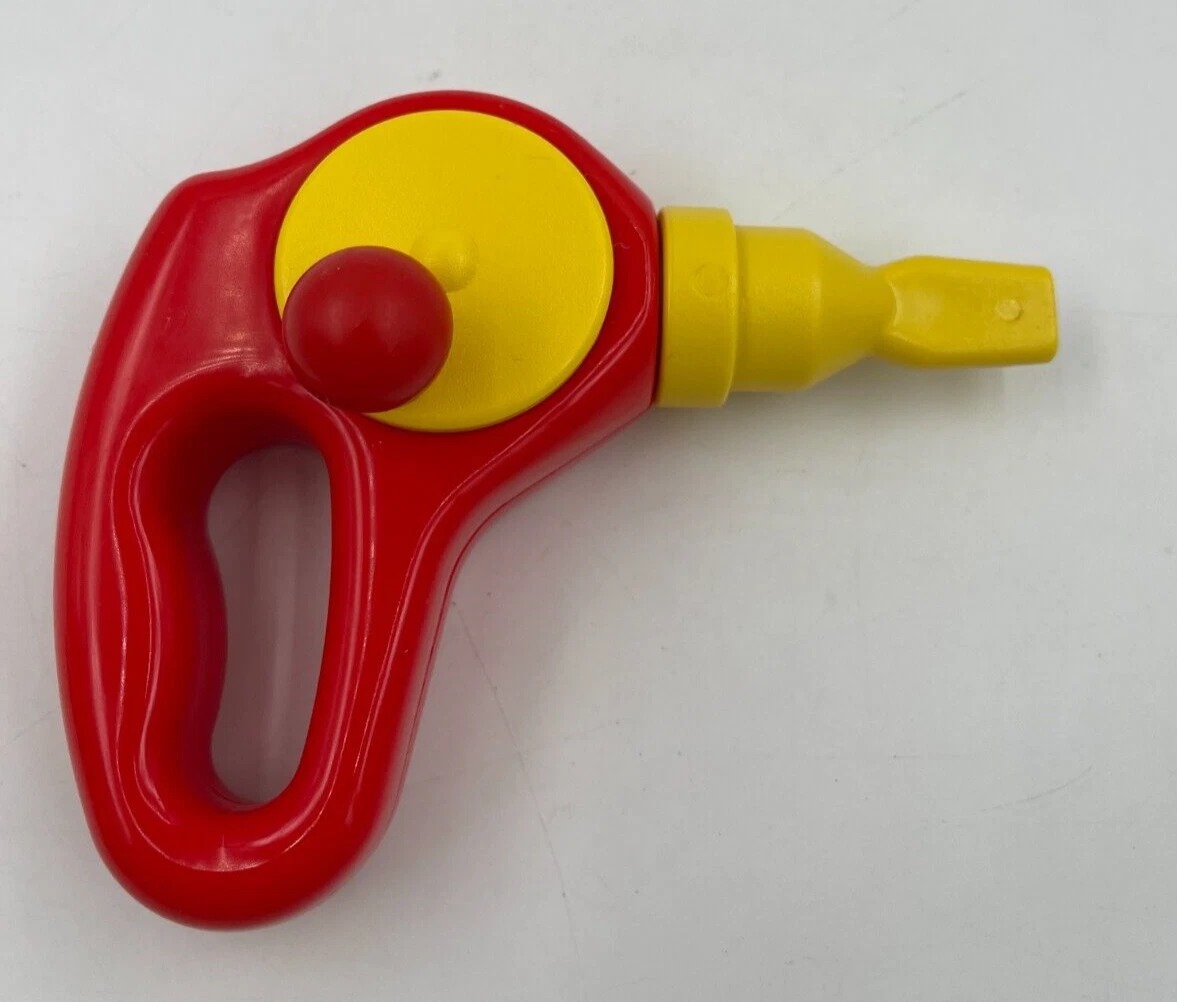 Little Tikes Pretend Tools Hand Crank Drill Kid Size Red Yellow