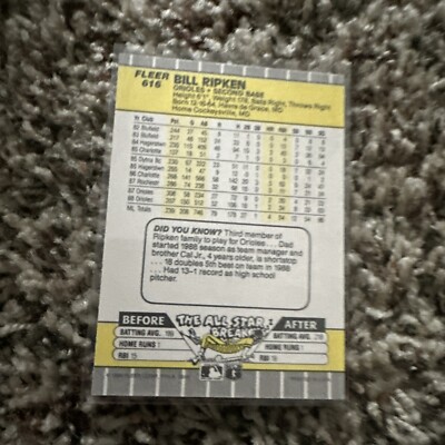 1989 Fleer Bill Ripken 