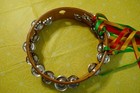 TAMBOURINE - WOOD - SHAKE DANCER - 2 3/8" X 9 1/4" - NO HEAD - SOLID FRAME — photo 6