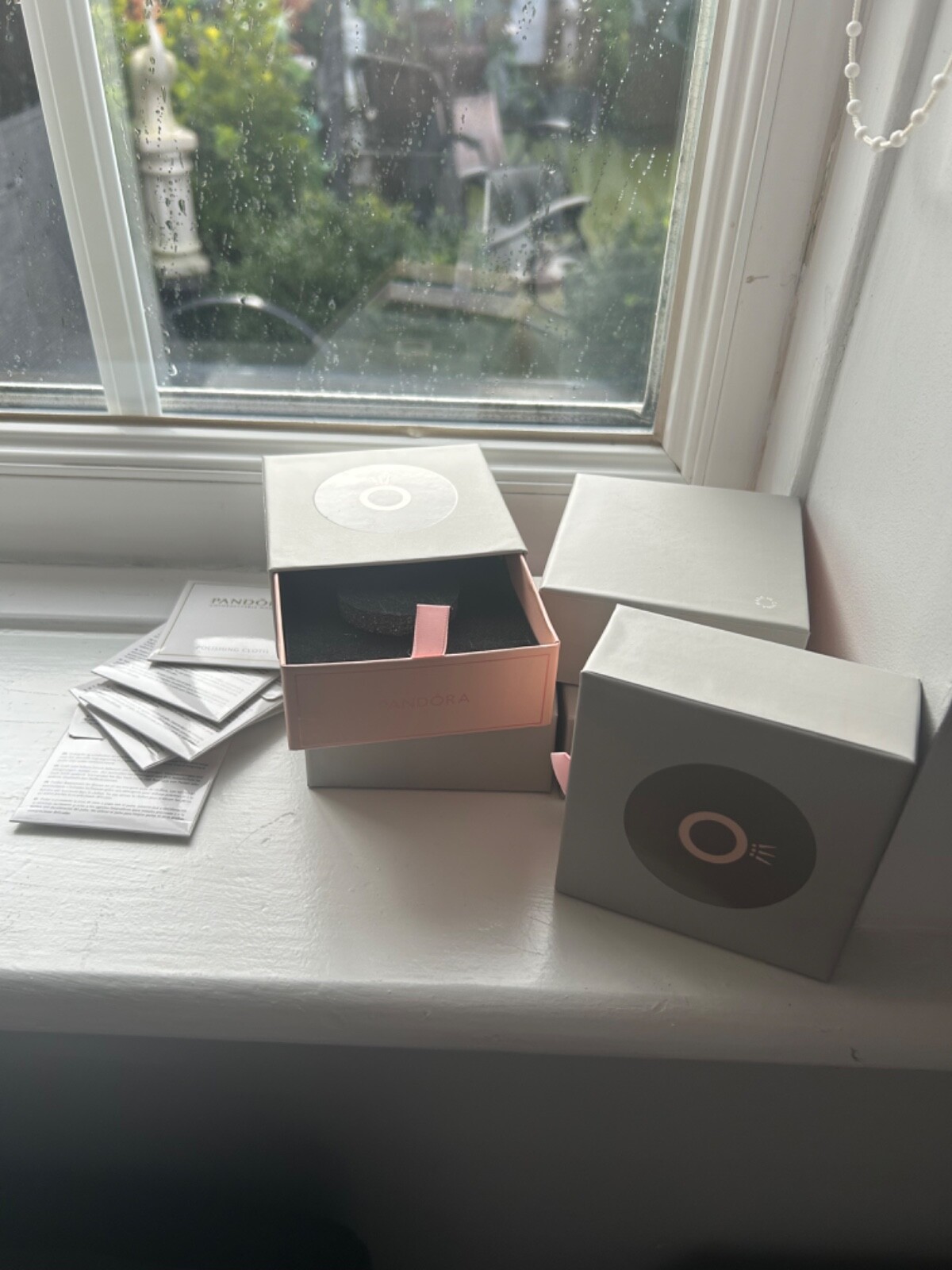 Genuine Pandora Empty Bracelet Boxs with Pandora cleaning cloths job