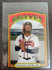 2021 Topps Heritage Mini Die Cut Ronald Acuña Jr. 1972 Black 72DC-9