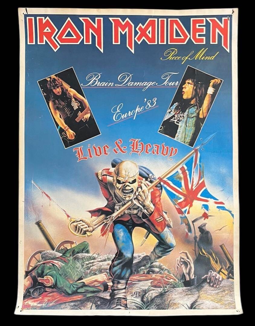 IRON MAIDEN / Piece of Mind Brain Damage Tour 1983 Official Poster