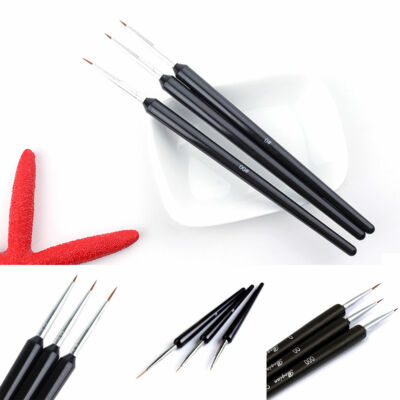 3 Stück UV-Gel Liner Pinsel Für Nageldesign - Punktier- Und Zeichenpinsel Für Nail Art