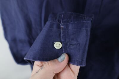Vintage 90s Ralph Lauren Mens 2XL Blake Silk Linen Collared Button