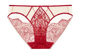 'NEW! DITA VON TEESE MAESTRA LACE BIKINI (Size US 6) DITA RED
