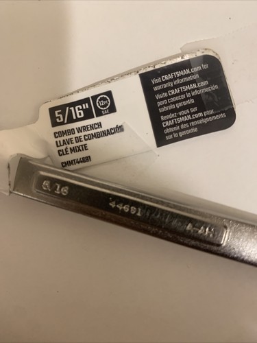 CRAFTSMAN CMMT44691 Combination Wrench, SAE, 5/16-Inch Chrome finish 44691 A-AM - Picture 4 of 6