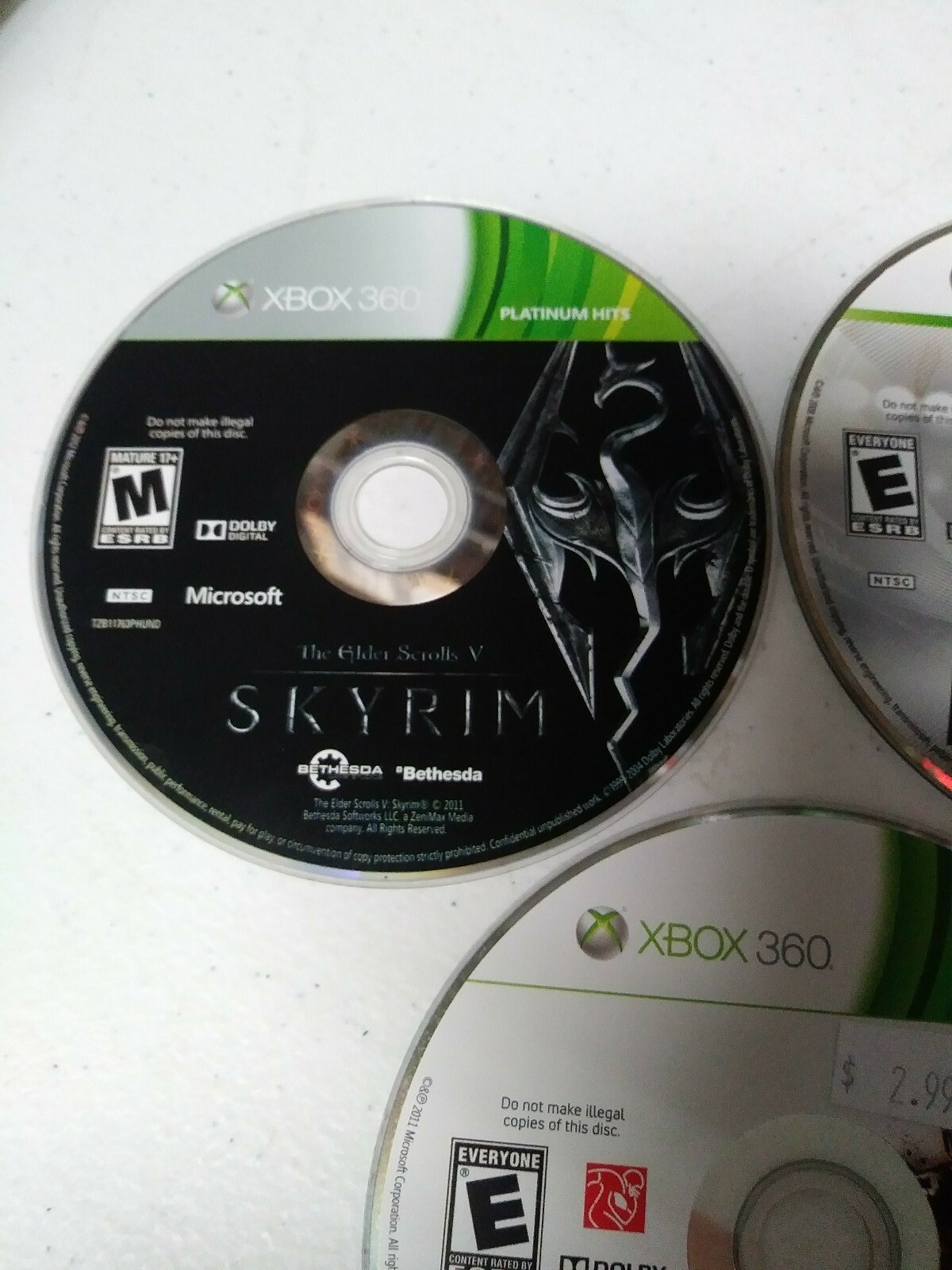 Lot Of 5 Xbox 360 Disc Only Games Skyrim Boderlands 2 NBA 2k9 Madden 12 DJ Hero2 eBay
