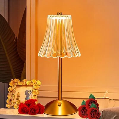 LED USB Rechargeable Lamp Modern Table Lamp Dimmable Cordless Night Light Decor