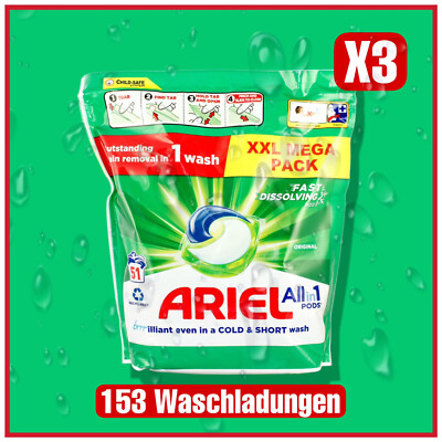 Ariel - All-In-1-Pod Original XXL Pack /bis zu 153 Waschladungen - NEU & OVP