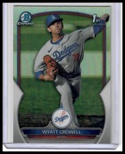 2023 Bowman Draft Chrome #BD-63 Wyatt Crowell Los Angeles Dodgers Refractor RC