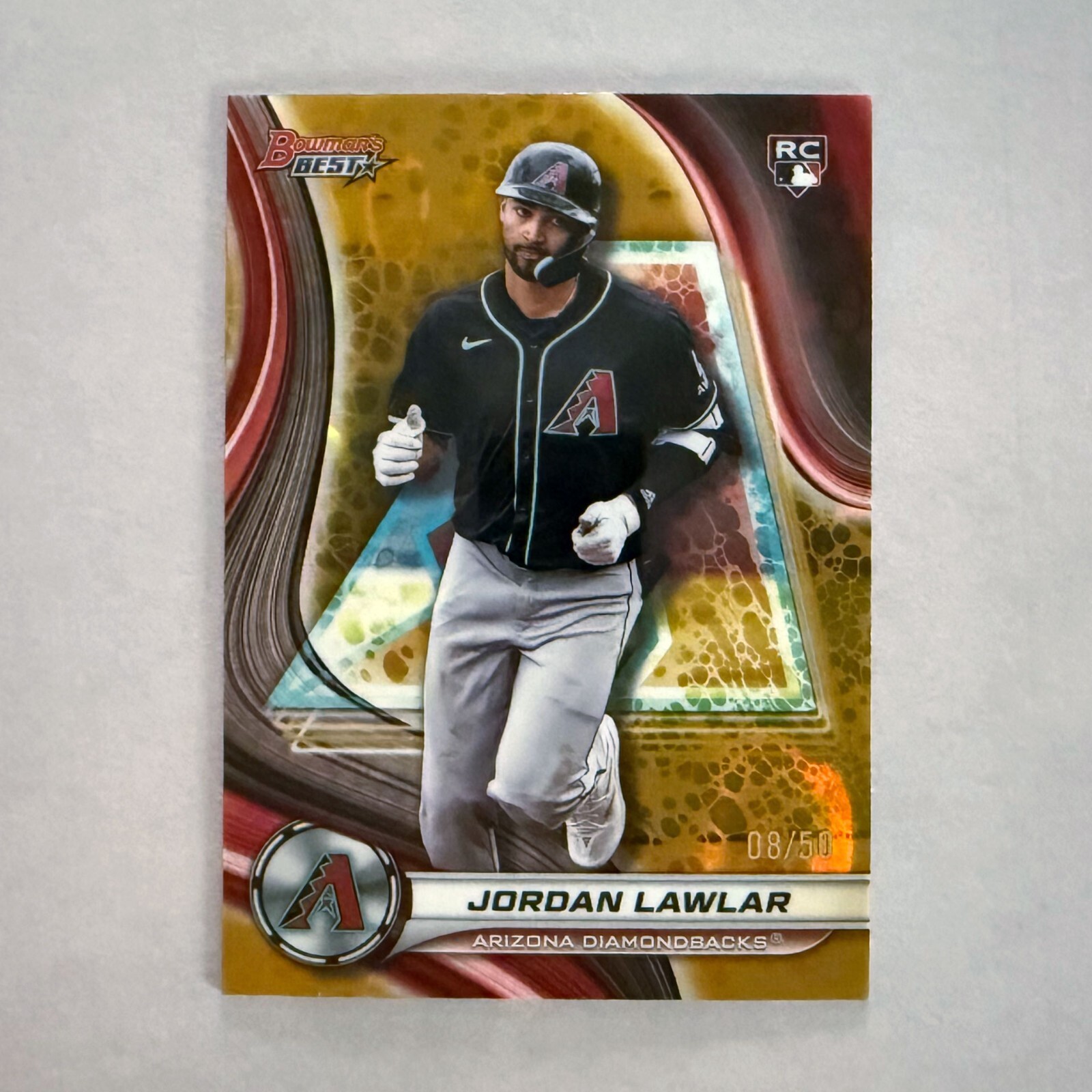 2024 BOWMAN'S BEST GOLD LAVA REFRACTOR #4 JORDAN LAWLAR RC /50