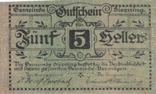 5 HELLER 1920 City of SIERNING Upper AUSTRIA UNC Notgeld #PH018.U