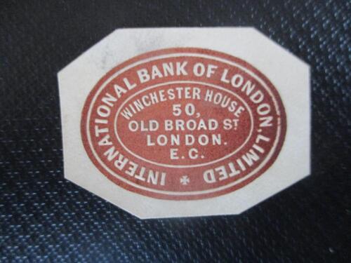 (40153) Siegelmarke - International Bank of London - Bild 1 von 1