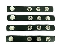 Leather Extension Extender Kilt Vest Choker Bracelet Belt Snap Bikers Set of 4