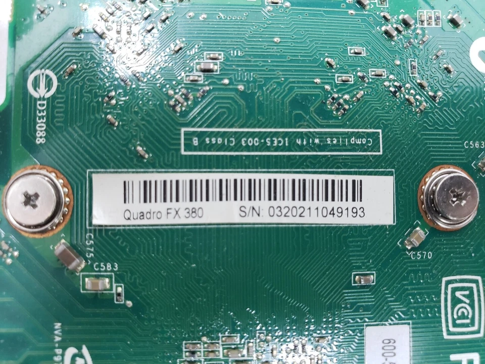 HP 508282-001 HP/Nvidia Quadro FX380 full size 256MB PCI-E x16 graphics card d - Image 3 of 4