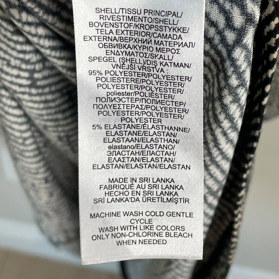 Chaps Womens XL Faux Wrap Dress Stretch Long Sleeve V Neck Knee Length - Image 4 of 4