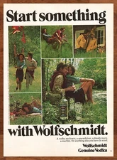 1975 Wolfschmidt Genuine Vodka Vintage Print Ad/Poster 70s Man Cave Bar Art