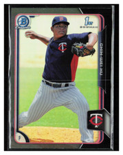 2015 Bowman Chrome Prospects Asia Black Ref #BCP112 Chih-Wei Hu
