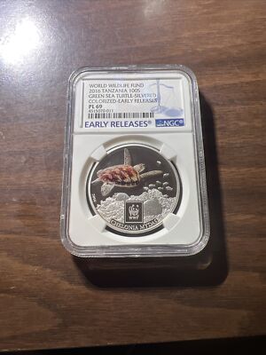 2016タンザニア 100シリング スマトラトラ NGC PF69 ER WWF 2016 TANZANIA 100S WWF - GREEN SEA TURTLE NGC PL 69 011 | eBay
