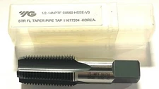 YG-1 1/2-14NPTF HSSE-V3 Pipe Tap Straight Flute Taper 4FL Nitride & Steam Oxide