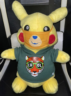 Build-A-Bear Pokemon Pikachu  2017 With Hoodie & Face Mask! 6/20 Build