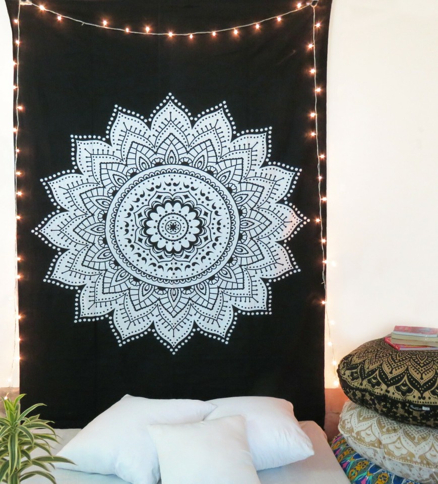 Mandala Tapestry Indian Wall Hanging Decor Bohemian Hippie Queen Twin ...