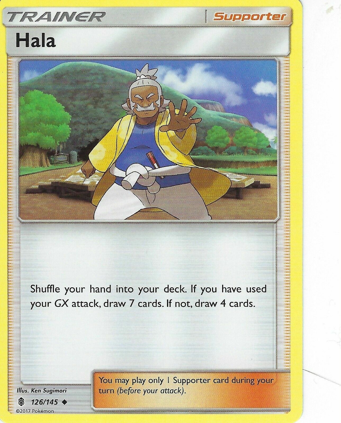 POKEMON CARD HALA TRAINER 126/145 SUPPORTER POKEMON TCG CCG