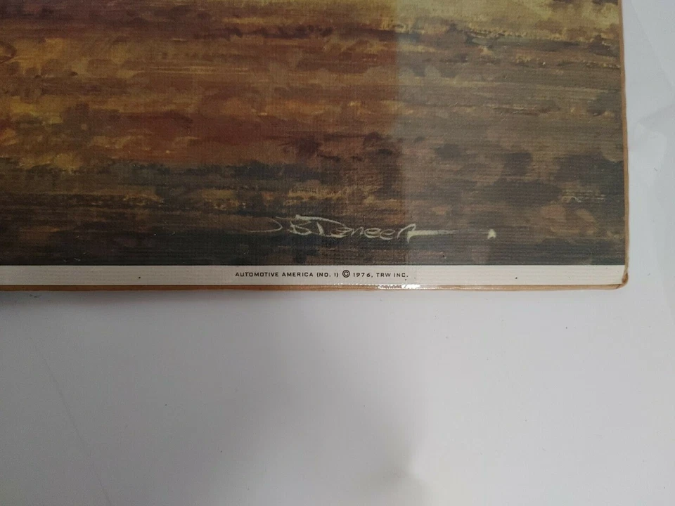 1976 JB Deneen Lithograph Print  Automotive America #1 TRW Vintage car and buggy - Image 3 of 4