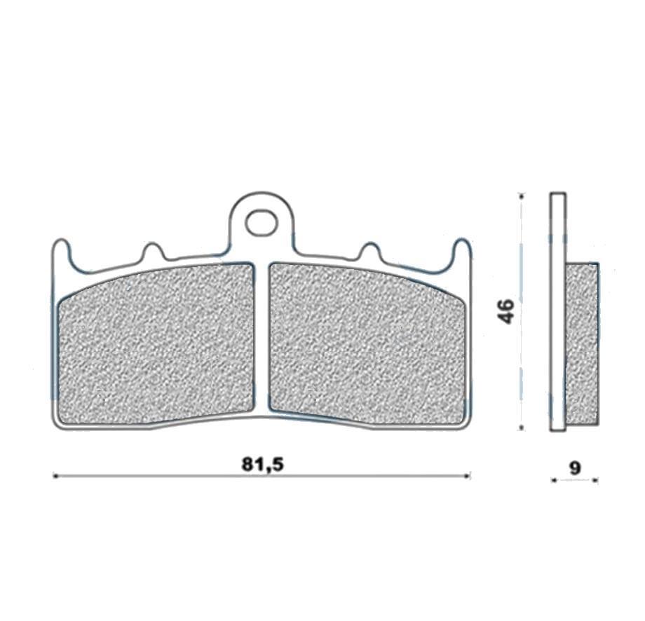 Plaquettes frein 165 g1054 av BMW R1100 R850 garniture organique Galfer