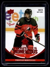 2023-24 Team Canada Juniors Prospectus Momentous Red Tristan Bertucci 470/549