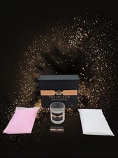 White & Pink Sand Wax Candle, Pearl Wax Candle Set, 1Kg Scented Candle Jar &Wic 