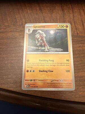 POKEMON Trading Card Stage 1 Lycanroc HP130 117/197 2023 | eBay