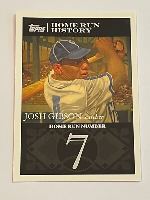2007 Topps Baseball Home Run History #7 - Josh Gibson - Pittsburgh Crawfords