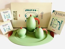 Set QUERIDA Facix Moka Kaffeekanne Mit Milchkanne Und Tablett Vintage