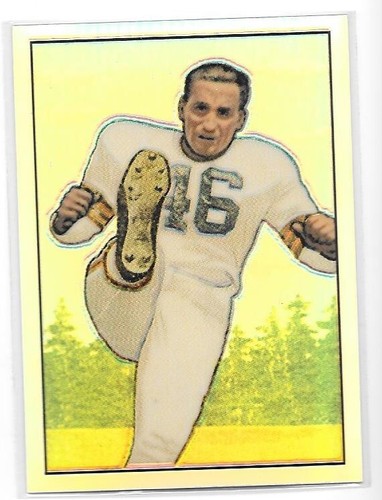 LOU GROZA REFRACTOR 2001 BOWMAN CHROME ROOKIE REPRINT 1950 R-LG CLEVELAND BROWNS
