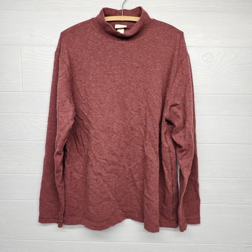 T-shirt Manches Courtes L.L. Bean Bordeau (Burgundy) - Taille M - Coton 100% - Occasion Très Bon État
