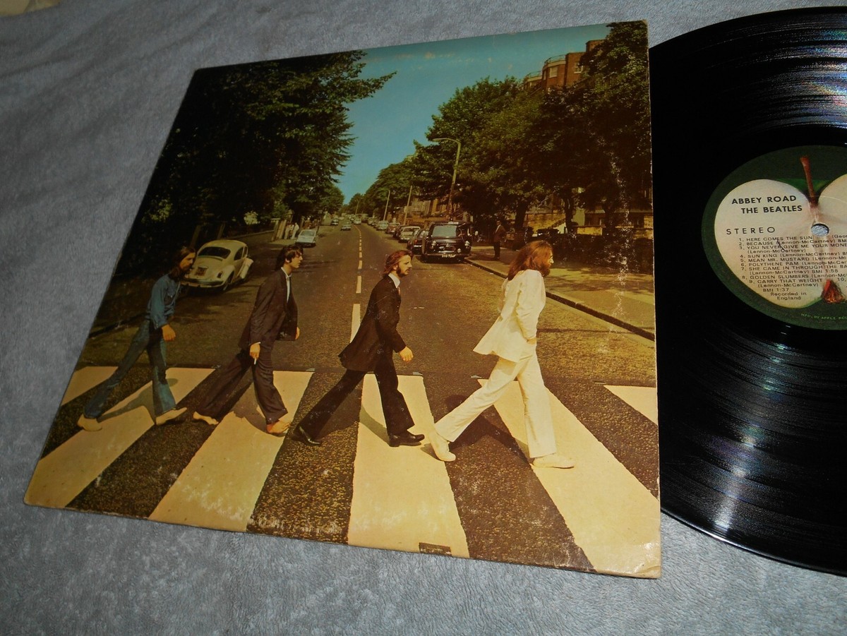 The Beatles ABBEY ROAD 1969 Green Apple SO-383 Uncropped Sewer